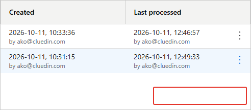The list of clean projects with the three-dot menu of a project selected, where Duplicate is available